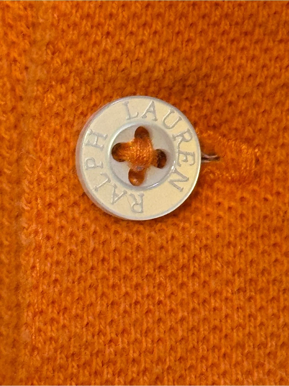 Ralph Lauren Orange Polo Footed One-Piece Big Pony Size 3M
